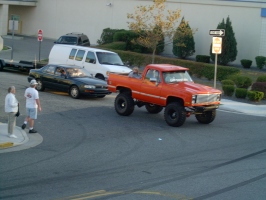 orange chevy truck