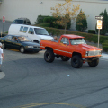 orange chevy truck
