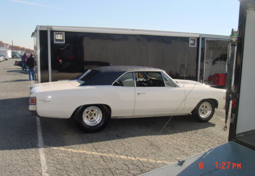 white chevelle with black rag top